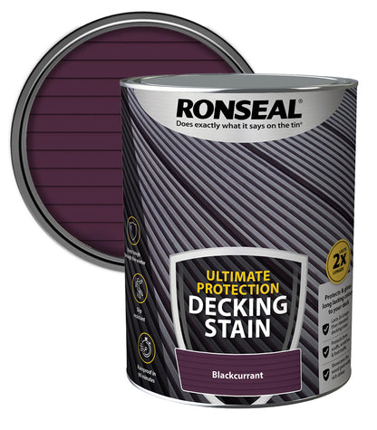 Ronseal Ultimate Decking Stain - 5L - Blackcurrent