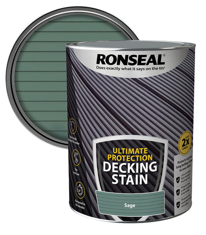 Ronseal Ultimate Decking Stain - 5L - Sage