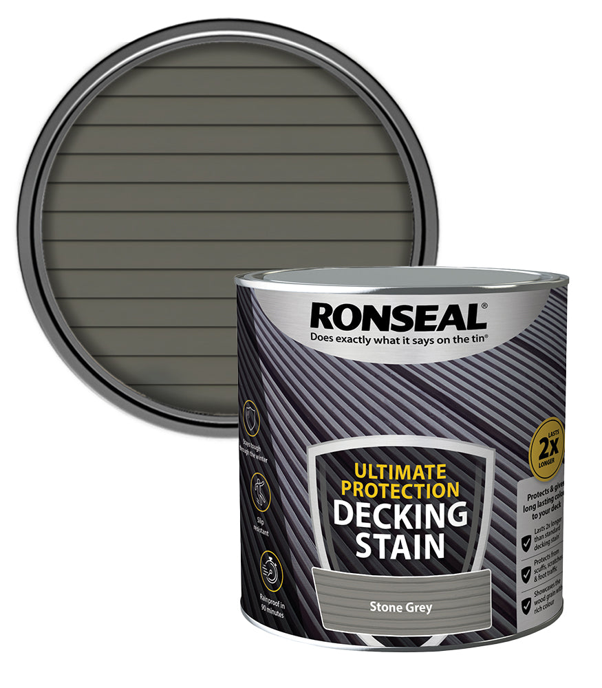 Ronseal Ultimate Decking Stain - 2.5L - Stone Grey