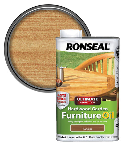 Ronseal Hardwood Furniture Oil - 1L - Natural Clear