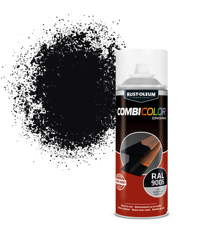 Rust-Oleum CombiColor Original - Satin - Jet Black RAL 9005 - 400ml Aerosol