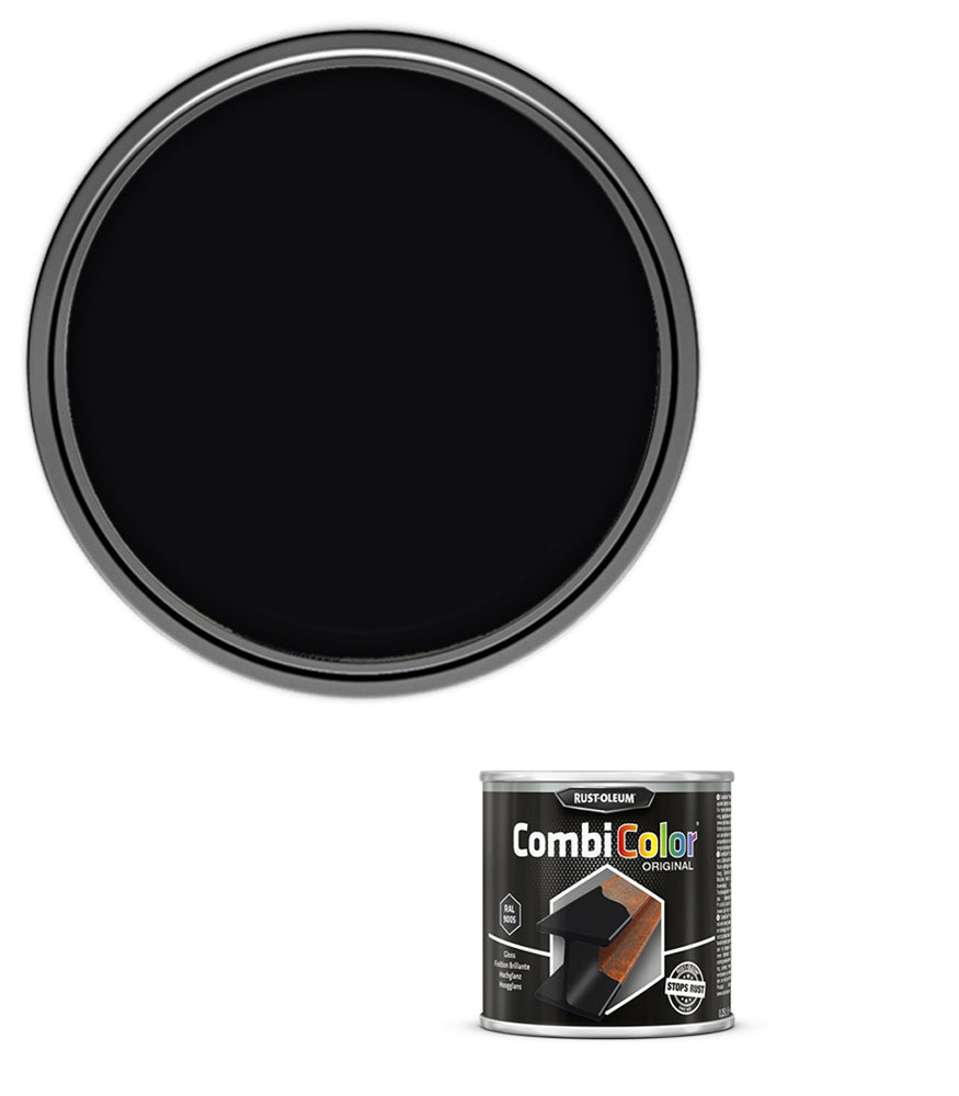 Rust-Oleum CombiColor Original - Satin - Jet Black RAL 9005 - 250ml