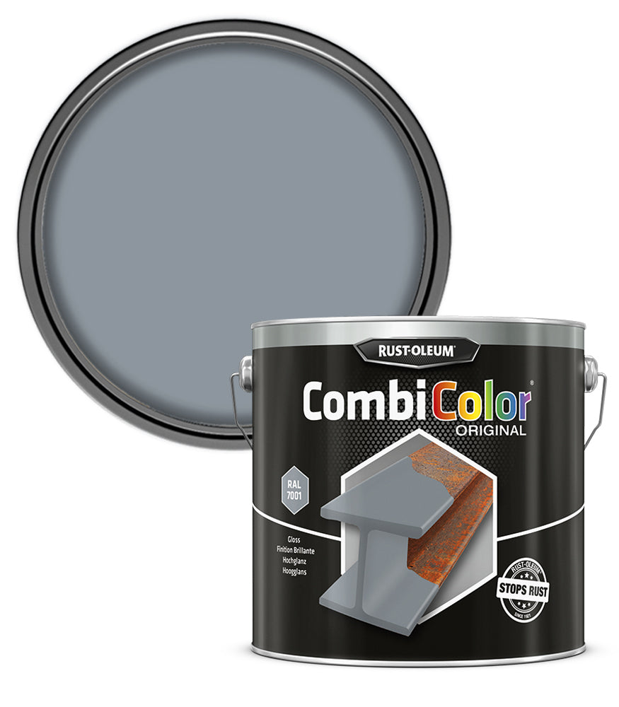 Rust-Oleum CombiColor Original - Gloss - Silver Grey RAL 7001 - 2.5 Litre