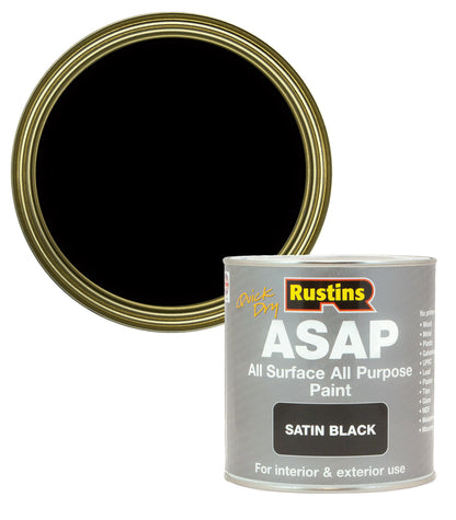 Rustins Quick Dry ASAP Paint - Black - 1 Litre