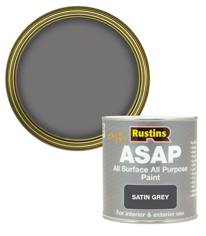 Rustins Quick Dry ASAP Paint - Grey - 1 Litre