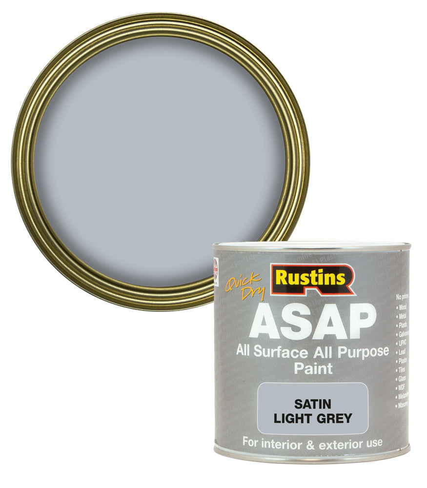 Rustins Quick Dry ASAP Paint - Light Grey - 1 Litre