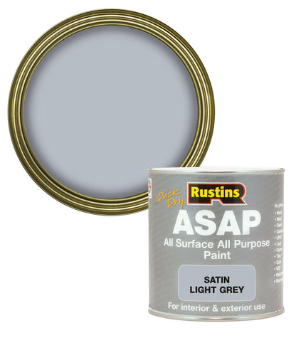 Rustins Quick Dry ASAP Paint - Light Grey - 1 Litre