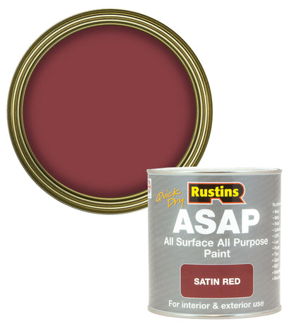 Rustins Quick Dry ASAP Paint - Red - 1 Litre