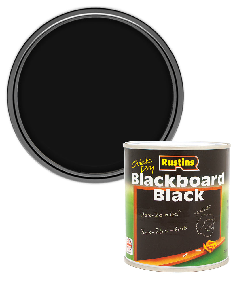Rustins Quick Drying Blackboard Black Paint - 1 Litre