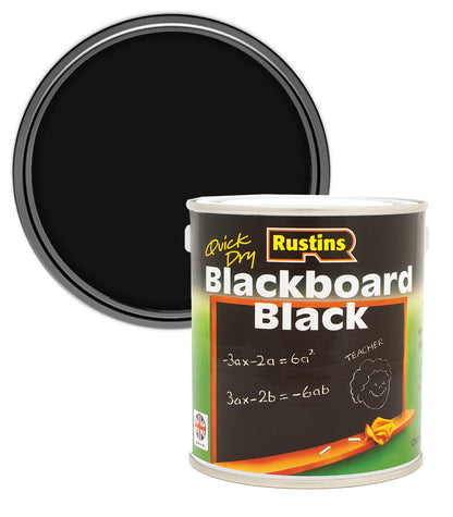 Rustins Quick Drying Blackboard Black Paint - 2.5 Litre