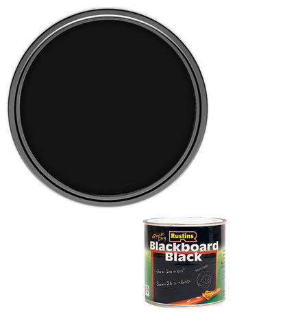 Rustins Quick Drying Blackboard Black Paint - 250ml