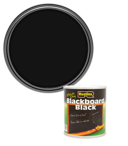 Rustins Quick Drying Blackboard Black Paint - 500ml