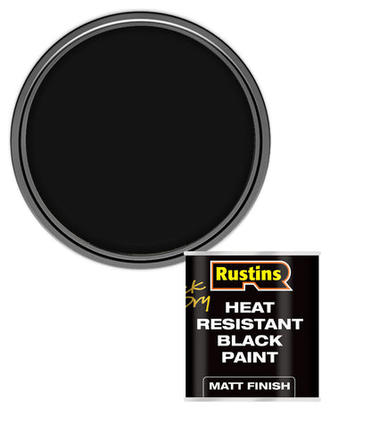 Rustins Heat Resistant Black Paint - 500ml