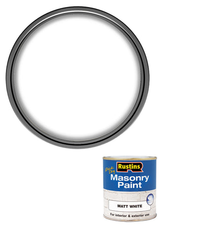 Rustins Quick Dry Masonry Paint - White - 250ml