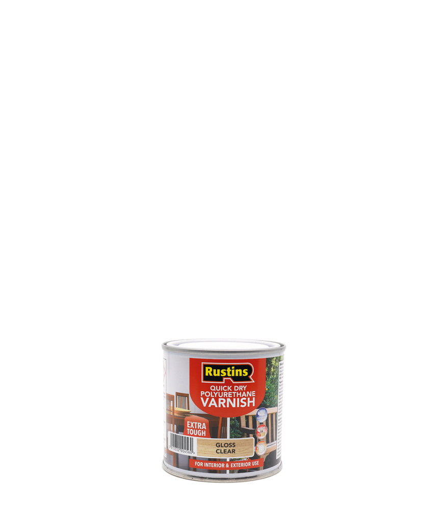 Rustins Quick Dry Polyurethane Varnish Clear - Gloss - 250ml