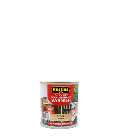 Rustins Quick Dry Polyurethane Varnish Clear - Gloss - 500ml