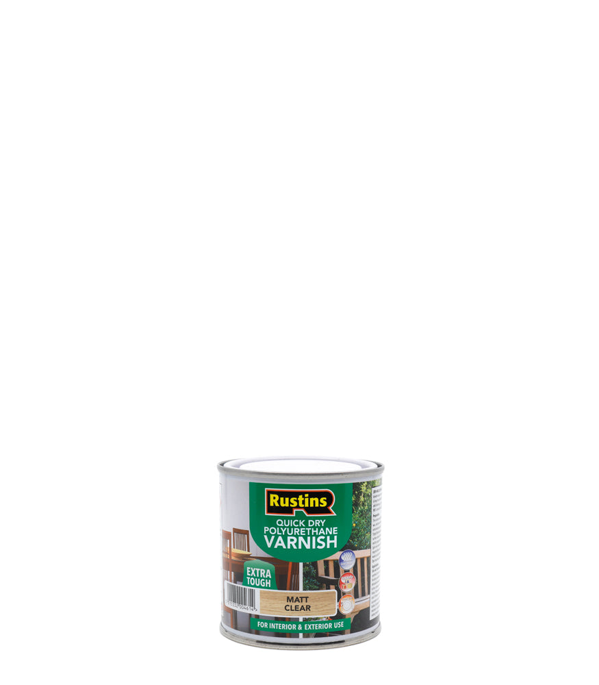 Rustins Quick Dry Polyurethane Varnish Clear - Matt - 250ml