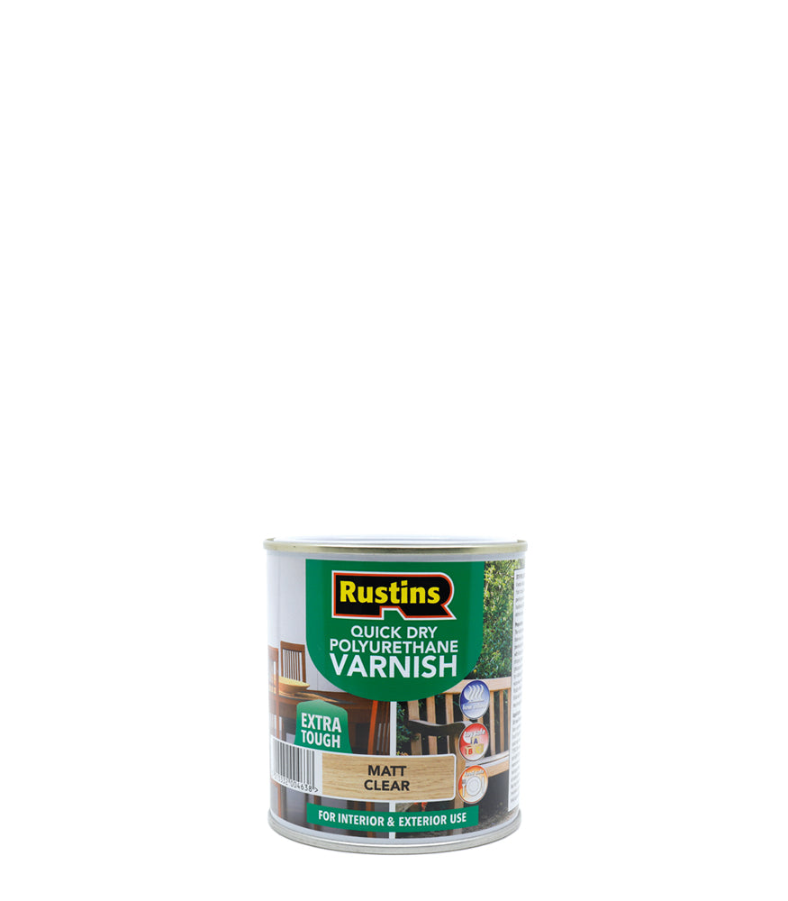 Rustins Quick Dry Polyurethane Varnish Clear - Matt - 500ml
