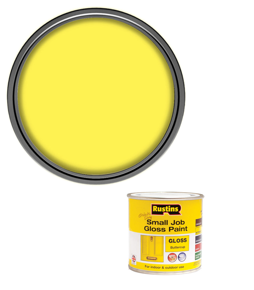 Rustins Quick Dry Small Job Paint - Gloss - Buttercup - 250ml