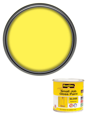 Rustins Quick Dry Small Job Paint - Gloss - Buttercup - 250ml