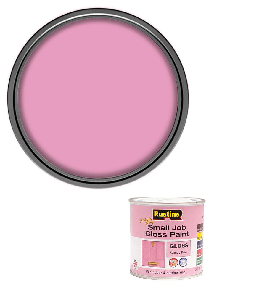 Rustins Quick Dry Small Job Paint - Gloss - Candy Pink - 250ml