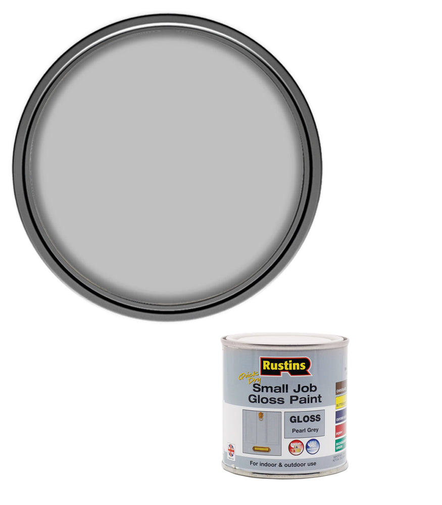 Rustins Quick Dry Small Job Paint - Gloss - Pearl Grey - 250ml