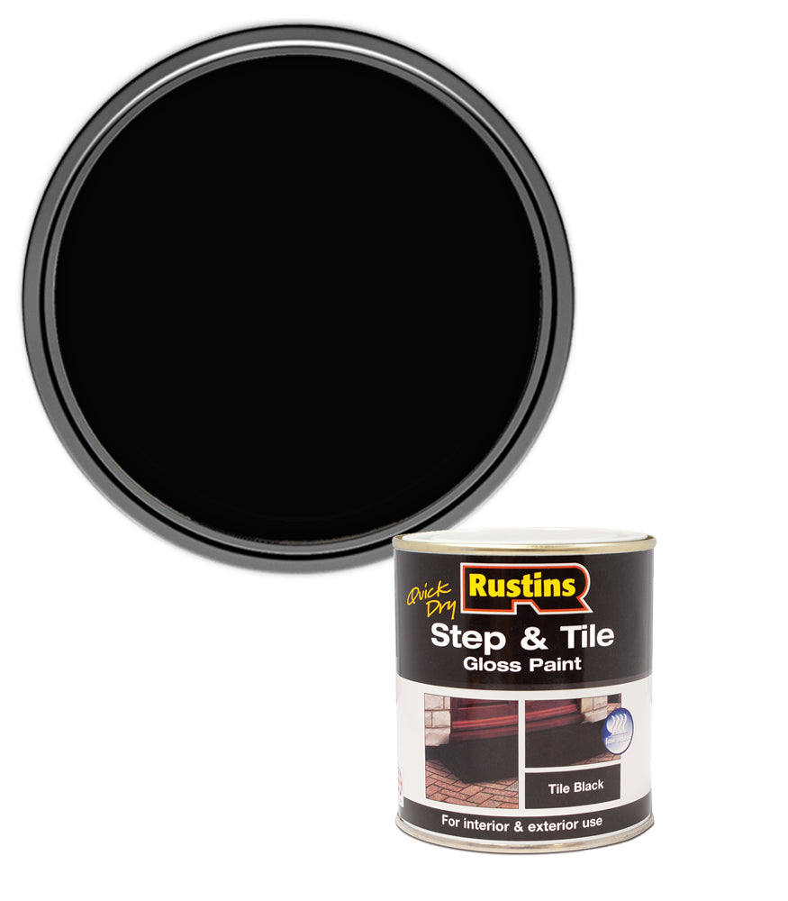 Rustins Quick Dry Step & Tile Paint - Black - 500ml