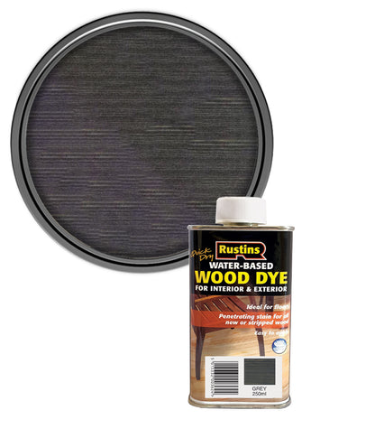 Rustins Quick Dry Wood Dye - Grey - 250ml