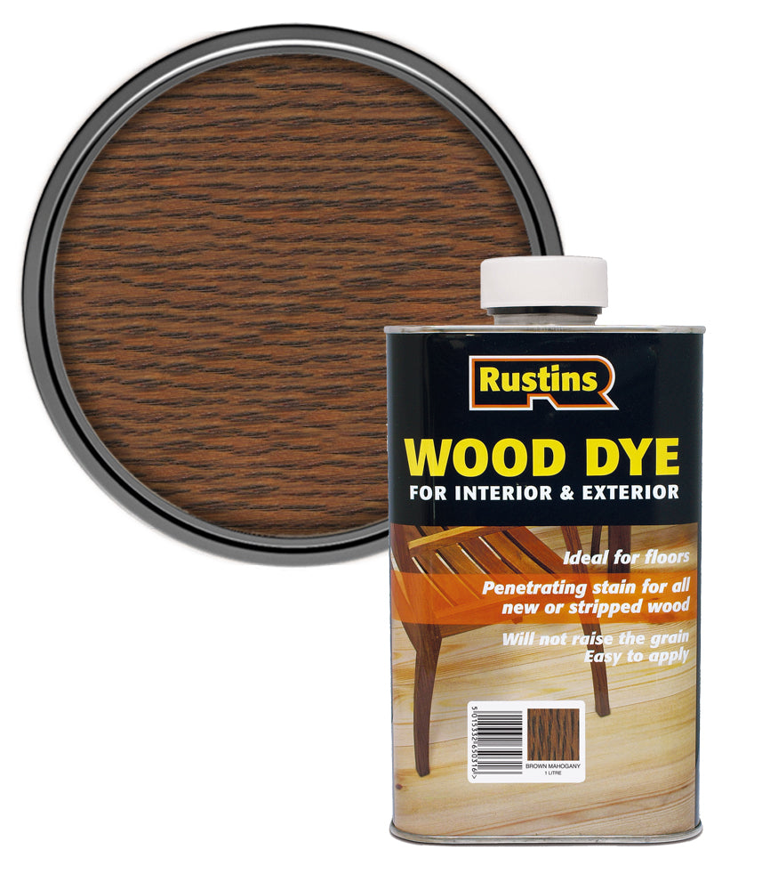 Rustins Wood Dye - Brown Mahogany - 1 Litre