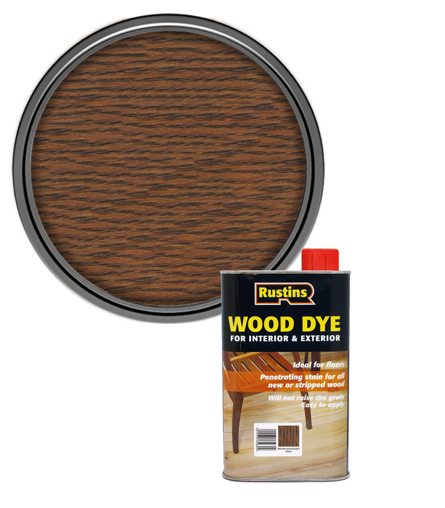 Rustins Wood Dye - Brown Mahogany - 250ml