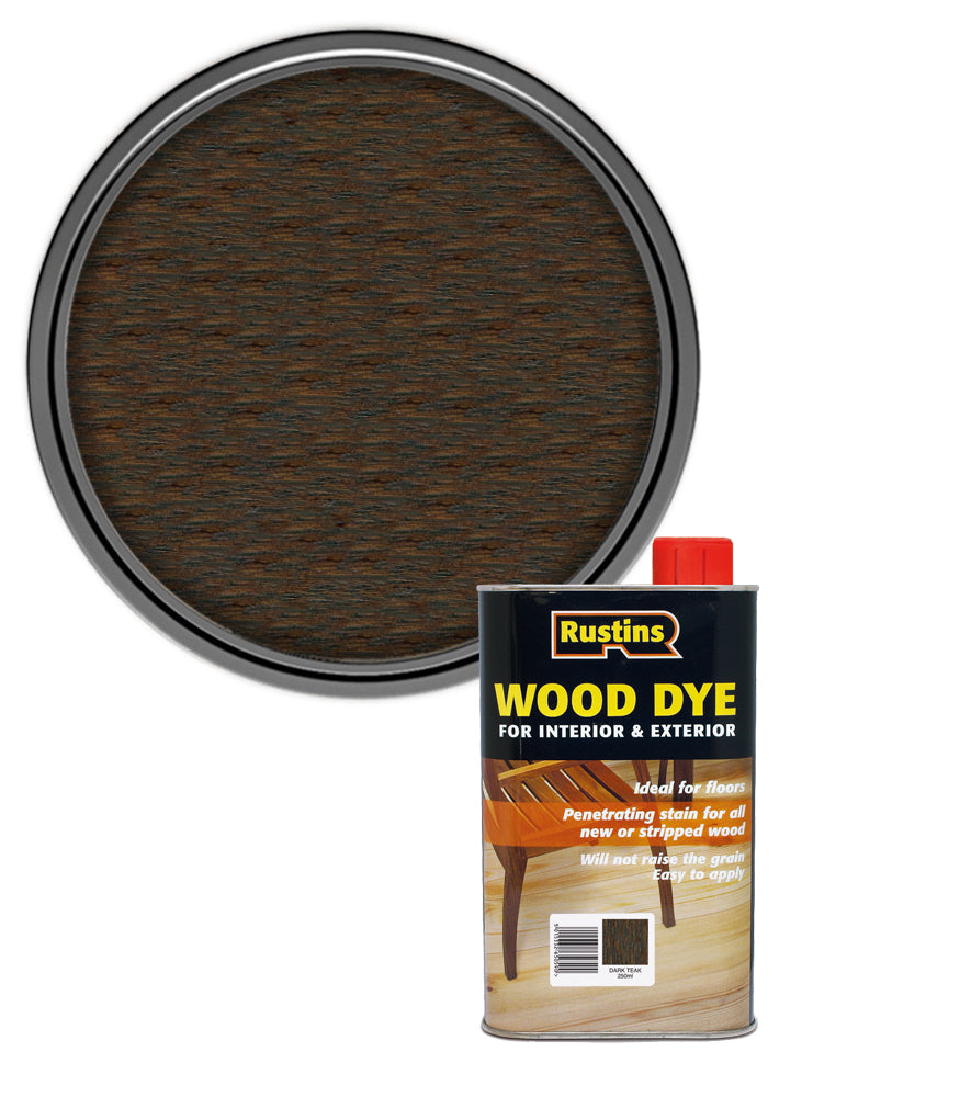 Rustins Wood Dye - Dark Teak - 250ml