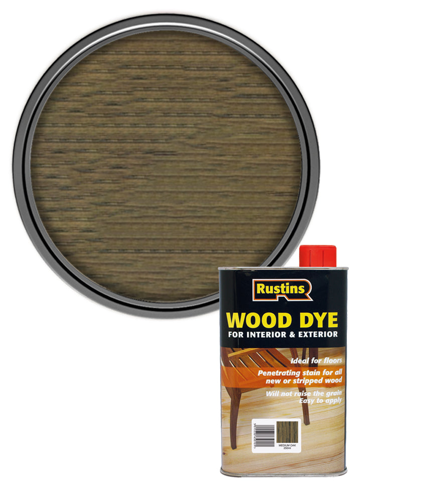 Rustins Wood Dye - Medium Oak - 250ml