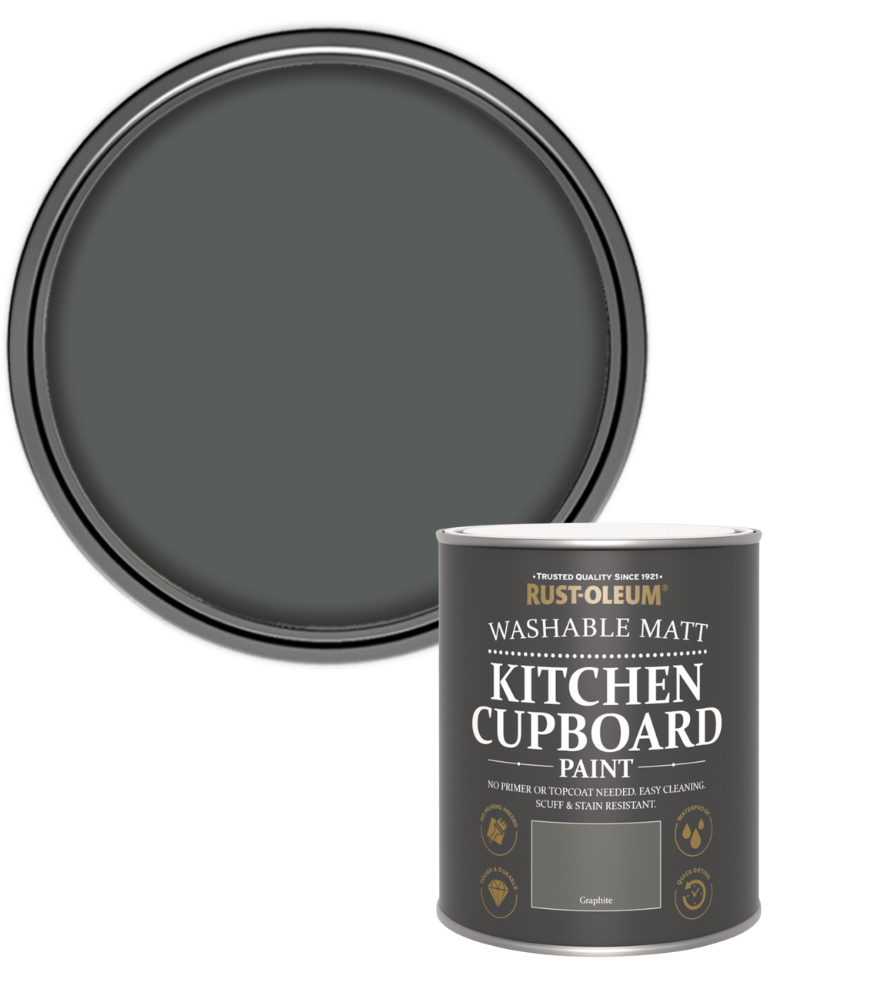 Rust-Oleum Kitchen Cupboard Matt Paint - Graphite - 750ml