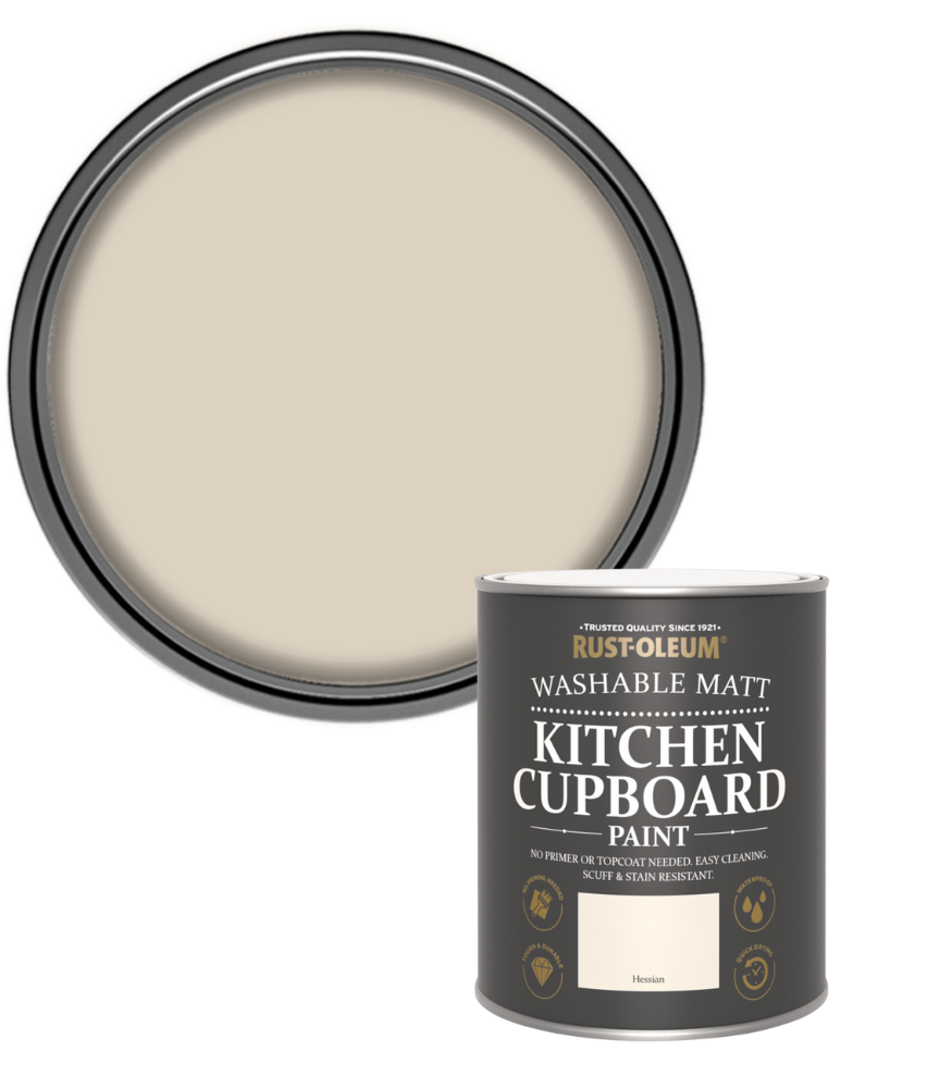 Rust-Oleum Kitchen Cupboard Matt Paint - Hessian - 750ml