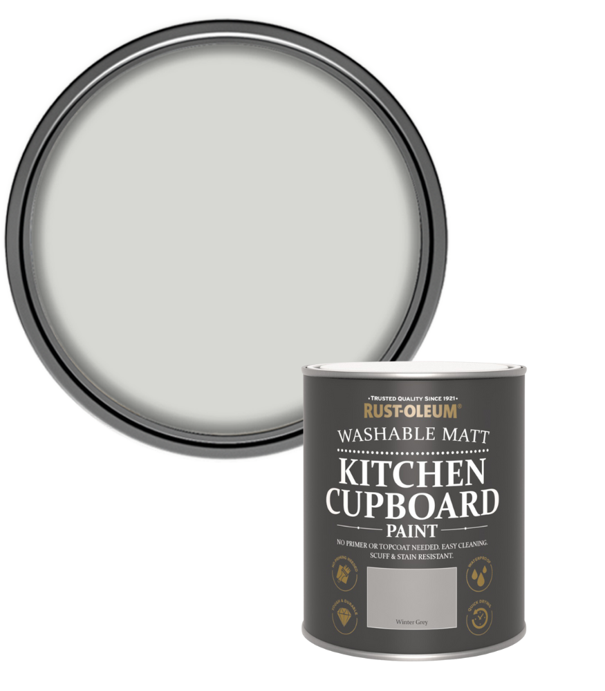 Rust-Oleum Kitchen Cupboard Matt Paint - Winter Grey - 750ml