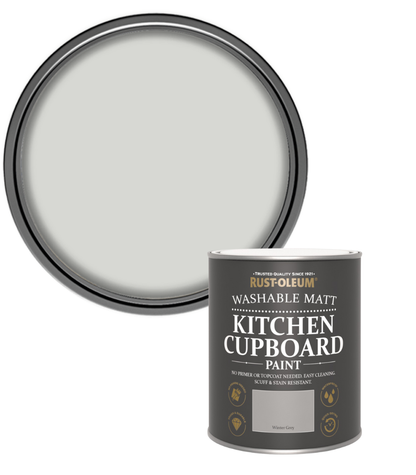 Rust-Oleum Kitchen Cupboard Matt Paint - Winter Grey - 750ml