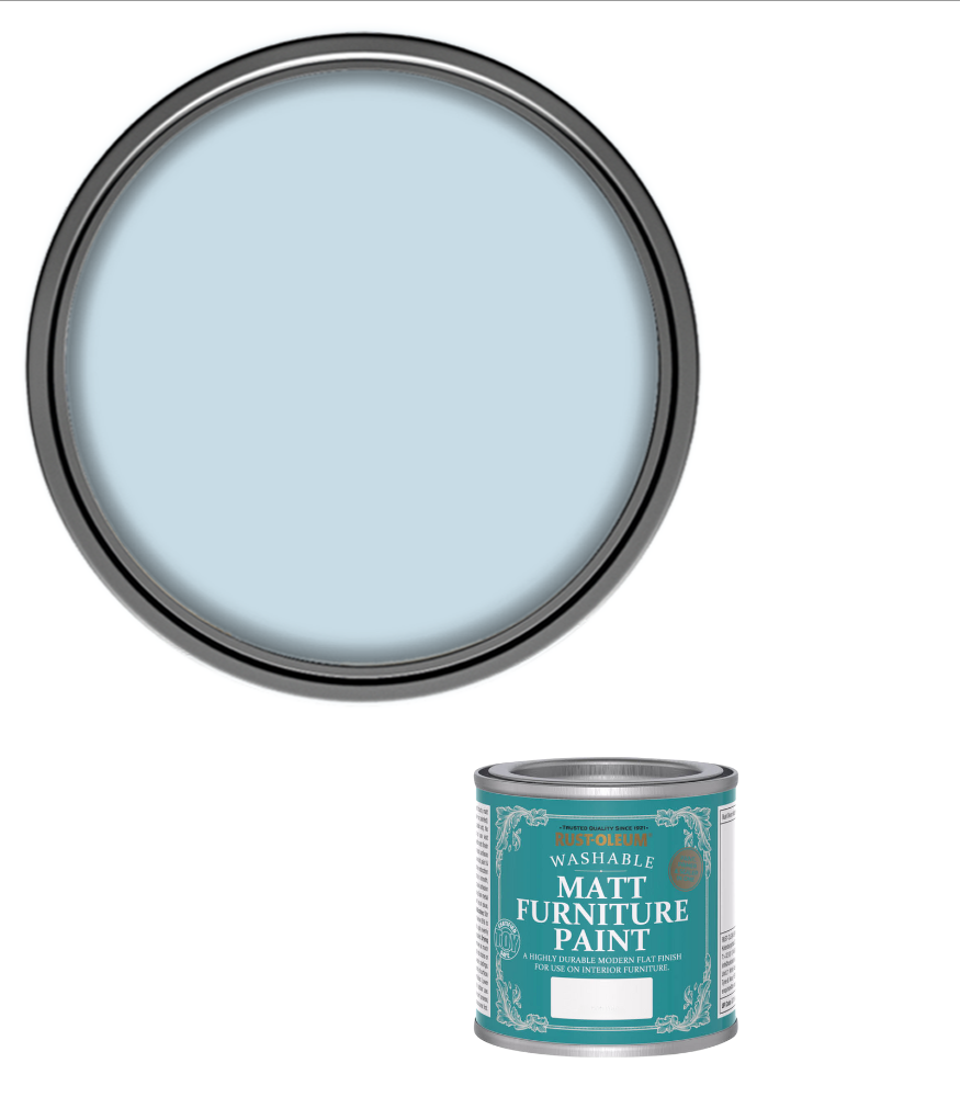 Rust-Oleum Washable Matt Furniture Paint - Blue Sky - 125ml