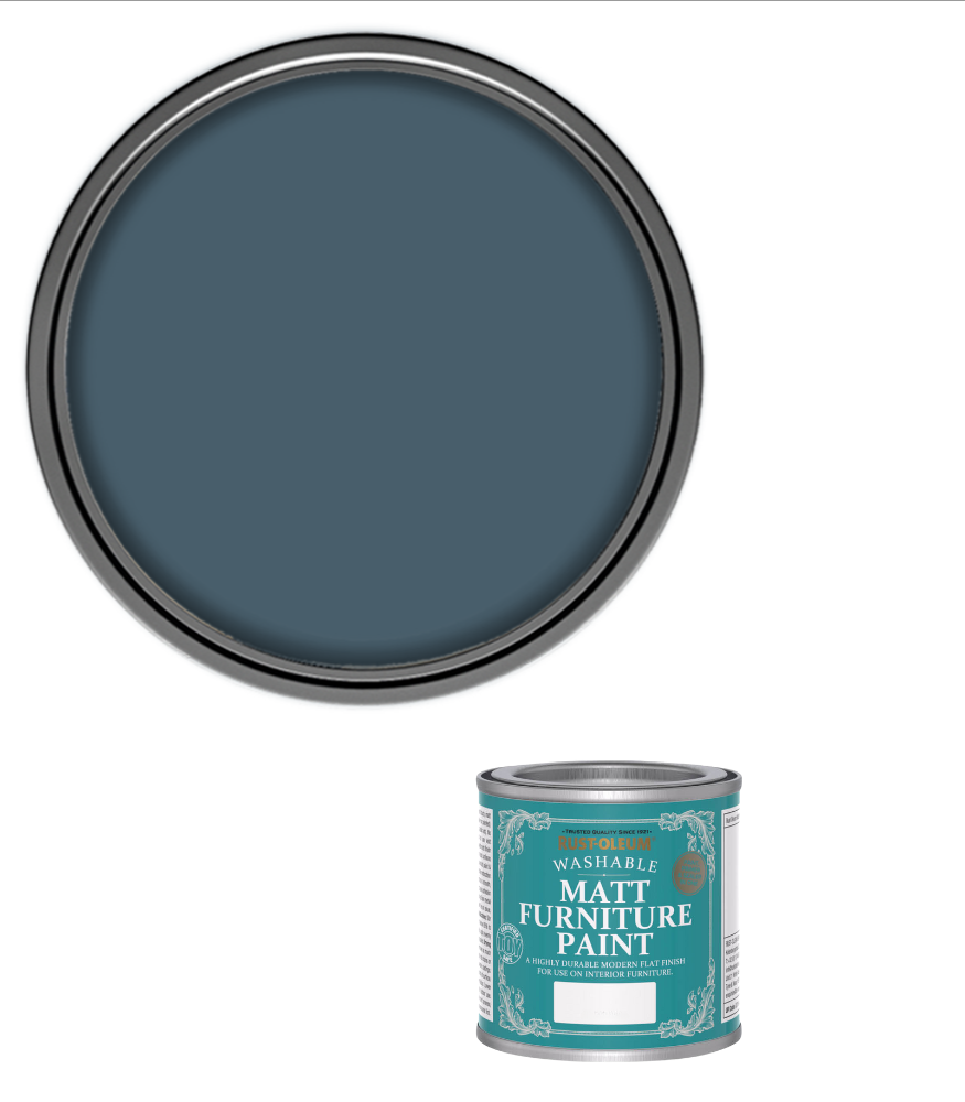 Rust-Oleum Washable Matt Furniture Paint - Blue Print - 125ml