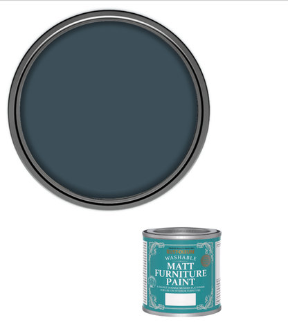Rust-Oleum Washable Matt Furniture Paint - Evening Blue - 125ml