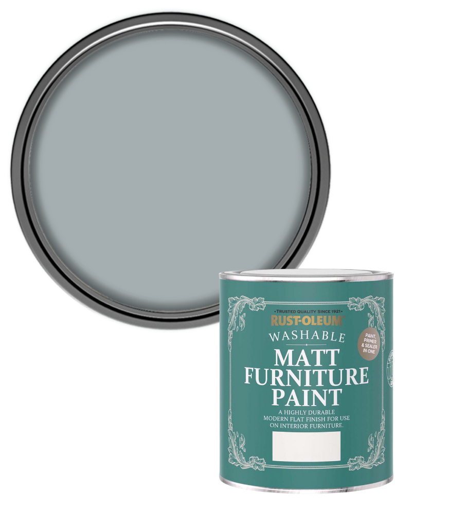 Rust-Oleum Washable Matt Furniture Paint - Mineral Grey - 750ml