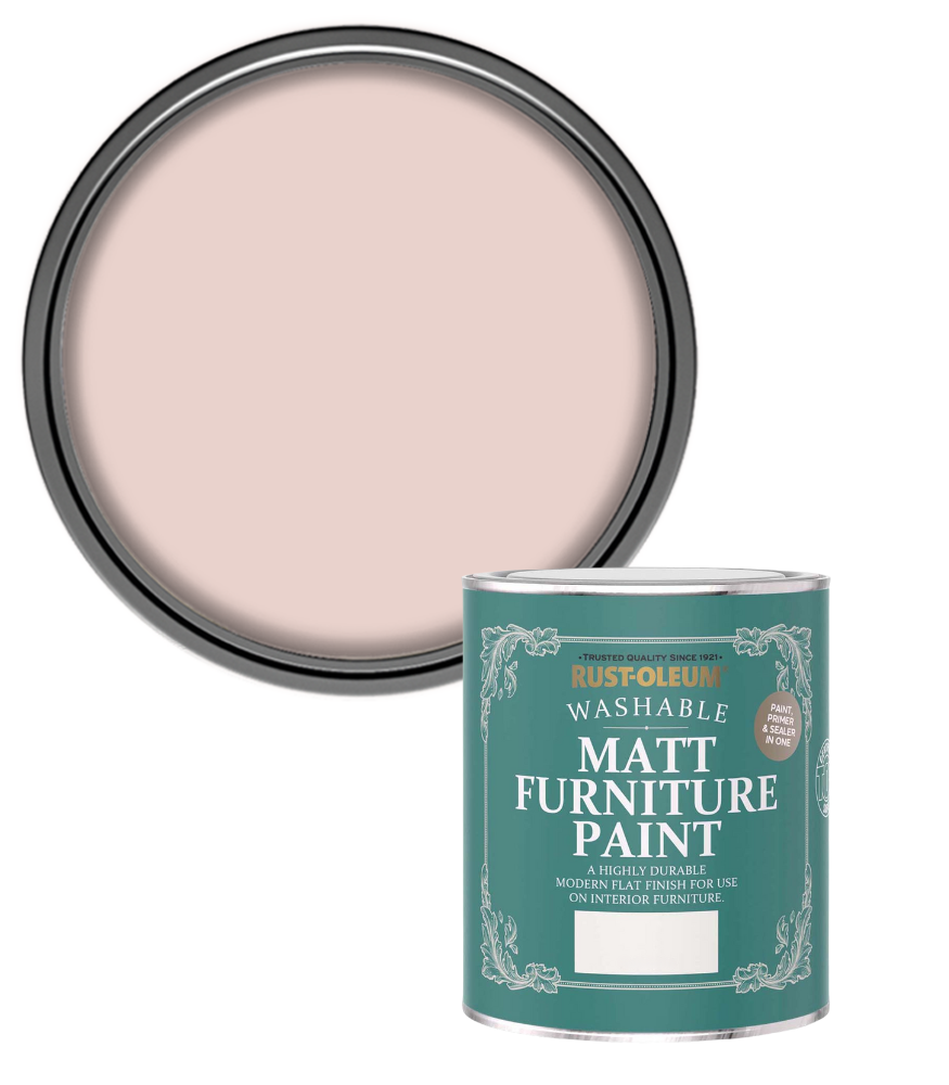 Rust-Oleum Washable Matt Furniture Paint - Pink Champagne - 750ml