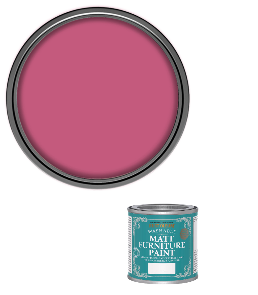 Rust-Oleum Washable Matt Furniture Paint - Raspberry Ripple - 125ml