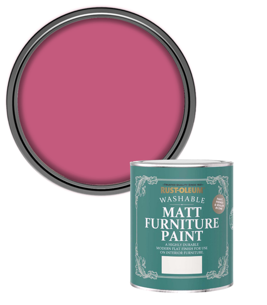 Rust-Oleum Washable Matt Furniture Paint - Raspberry Ripple - 750ml