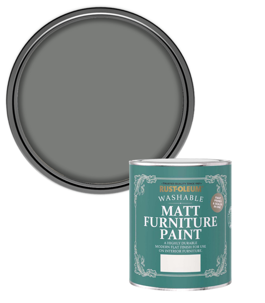 Rust-Oleum Washable Matt Furniture Paint - Torch Grey - 750ml