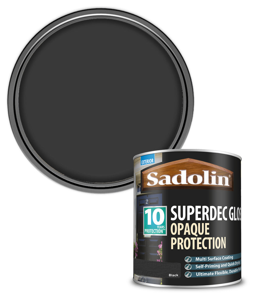 Sadolin Superdec Gloss Opaque Wood Protection - Black - 1L