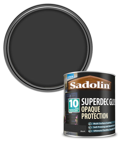 Sadolin Superdec Gloss Opaque Wood Protection - Black - 1L