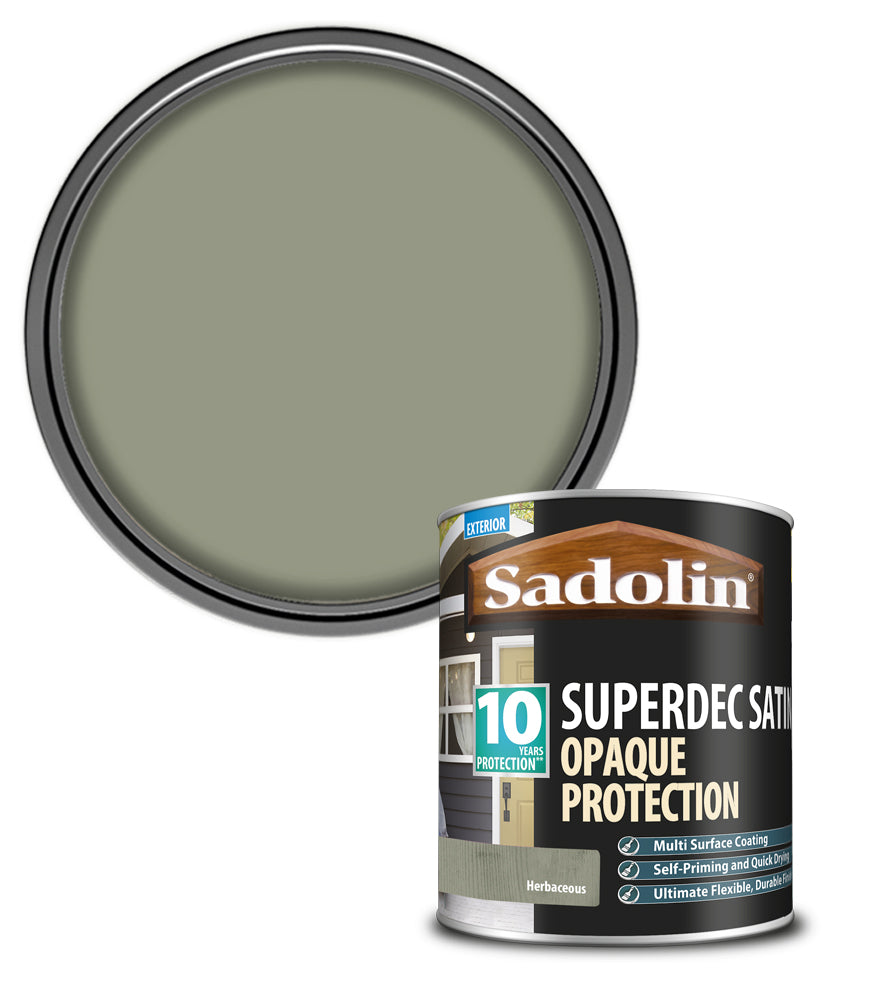 Sadolin Superdec Satin Opaque Wood Protection - Herbaceous - 1L