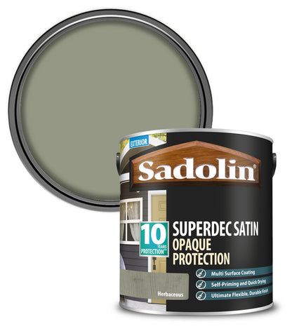 Sadolin Superdec Satin Opaque Wood Protection - Herbaceous - 2.5L