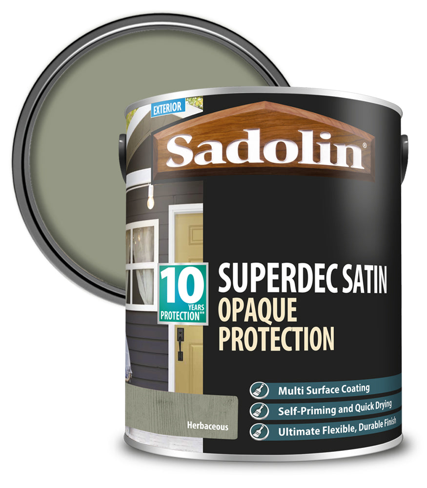 Sadolin Superdec Satin Opaque Wood Protection - Herbaceous - 5L