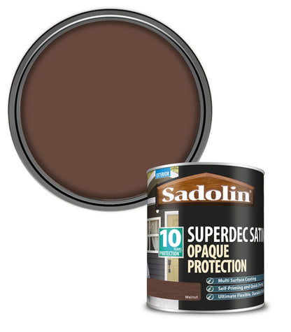 Sadolin Superdec Satin Opaque Wood Protection - Walnut - 1L